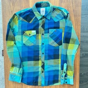Topo Designs Flannel long Sleeve Button Down